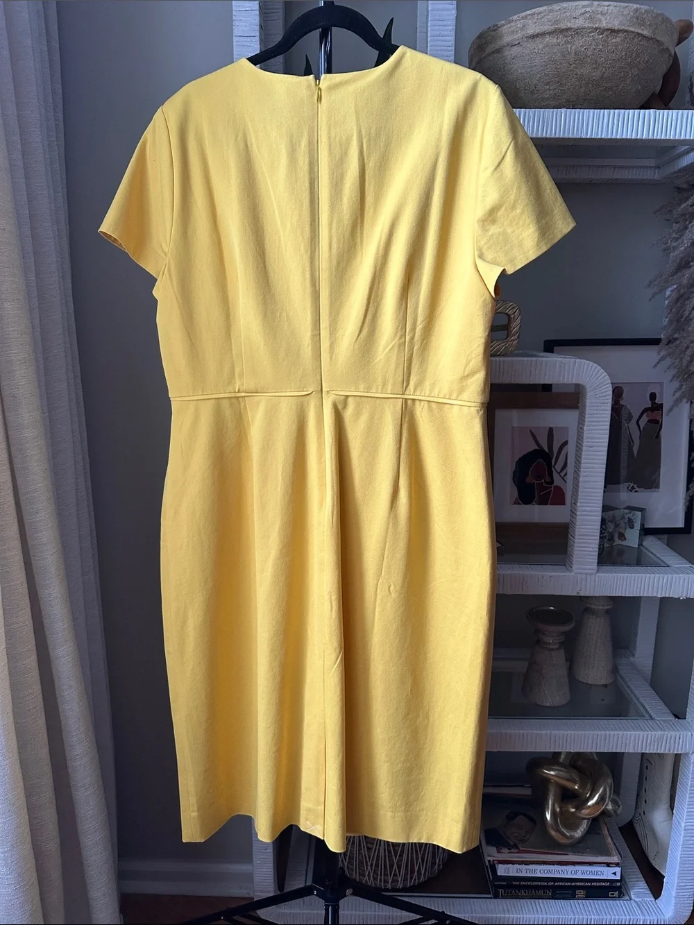 J. Crew Yellow Short-Sleeve Sheath Dress